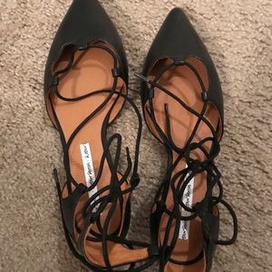 Black Lace Up Flats || & Other Stories